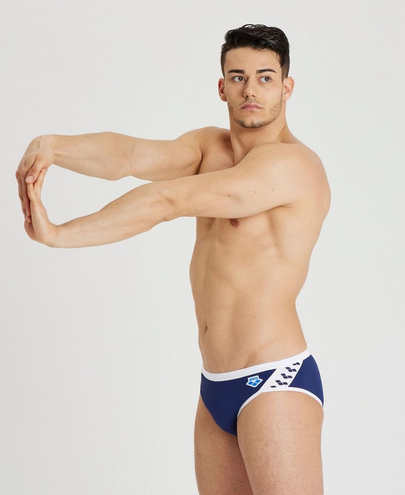 Slip de Bain Arena Icons Bleu Marine Blanche Homme | CUJ-88764364