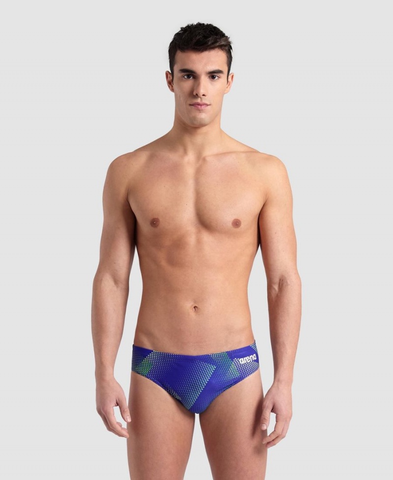 Slip de Bain Arena Halftone Bleu Vert Homme | MOZ-14827105