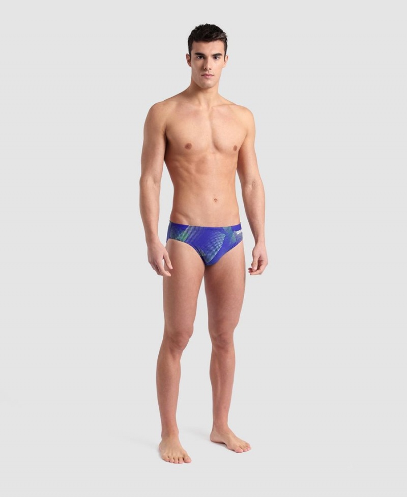 Slip de Bain Arena Halftone Bleu Vert Homme | MOZ-14827105