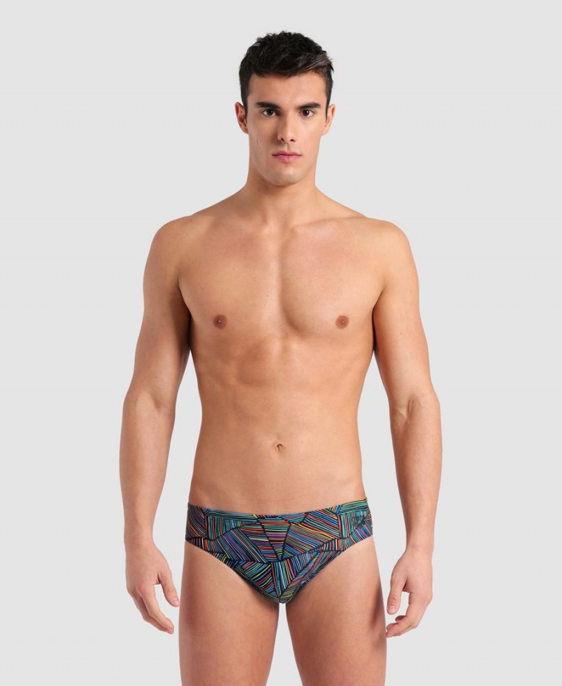 Slip de Bain Arena Overview Noir Multicolore Homme | VLZ-91092611