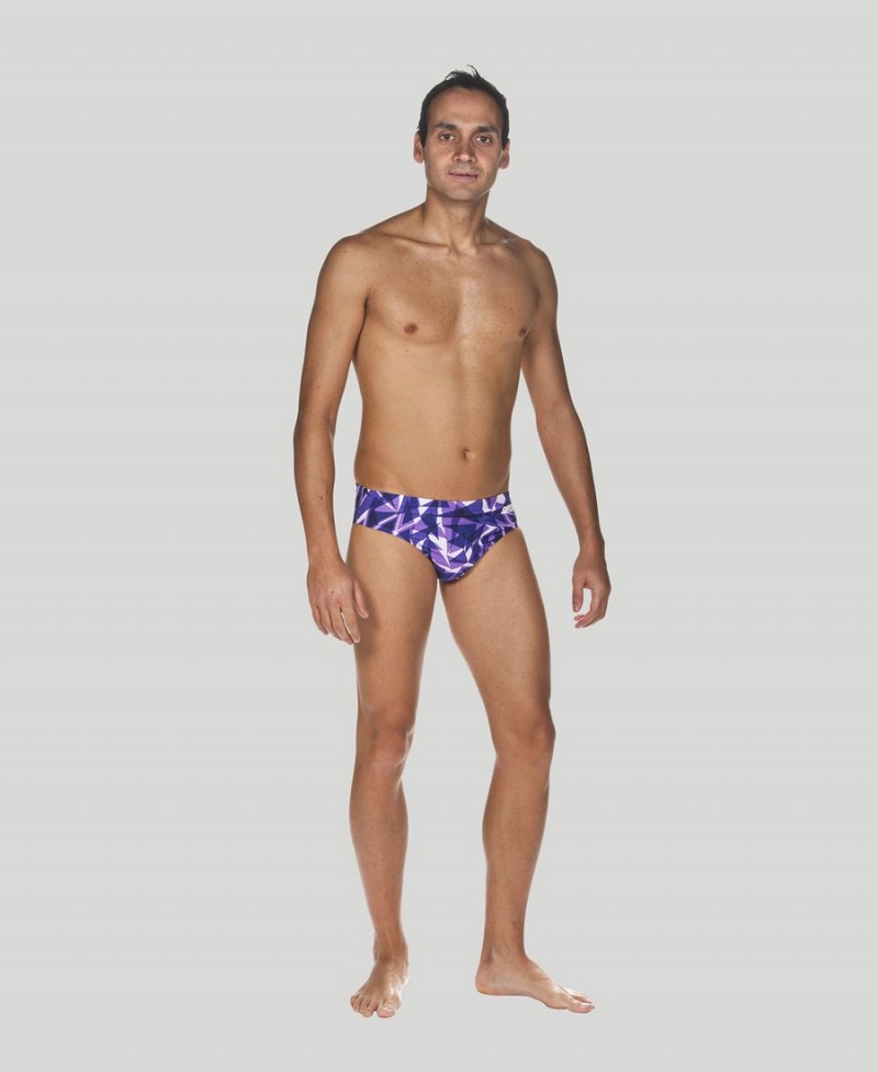 Slip de Bain Arena Shattered Glass Violette Homme | OUR-29831348