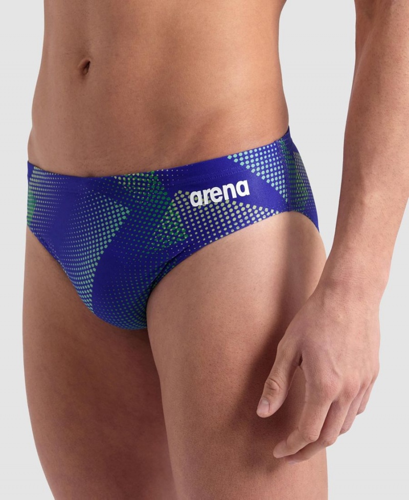 Slip de Bain Arena Halftone Bleu Vert Homme | MOZ-14827105