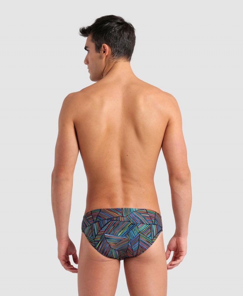 Slip de Bain Arena Overview Noir Multicolore Homme | VLZ-91092611