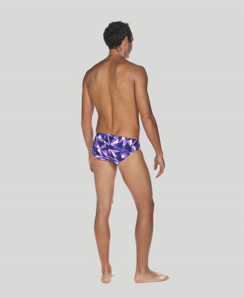 Slip de Bain Arena Shattered Glass Violette Homme | OUR-29831348