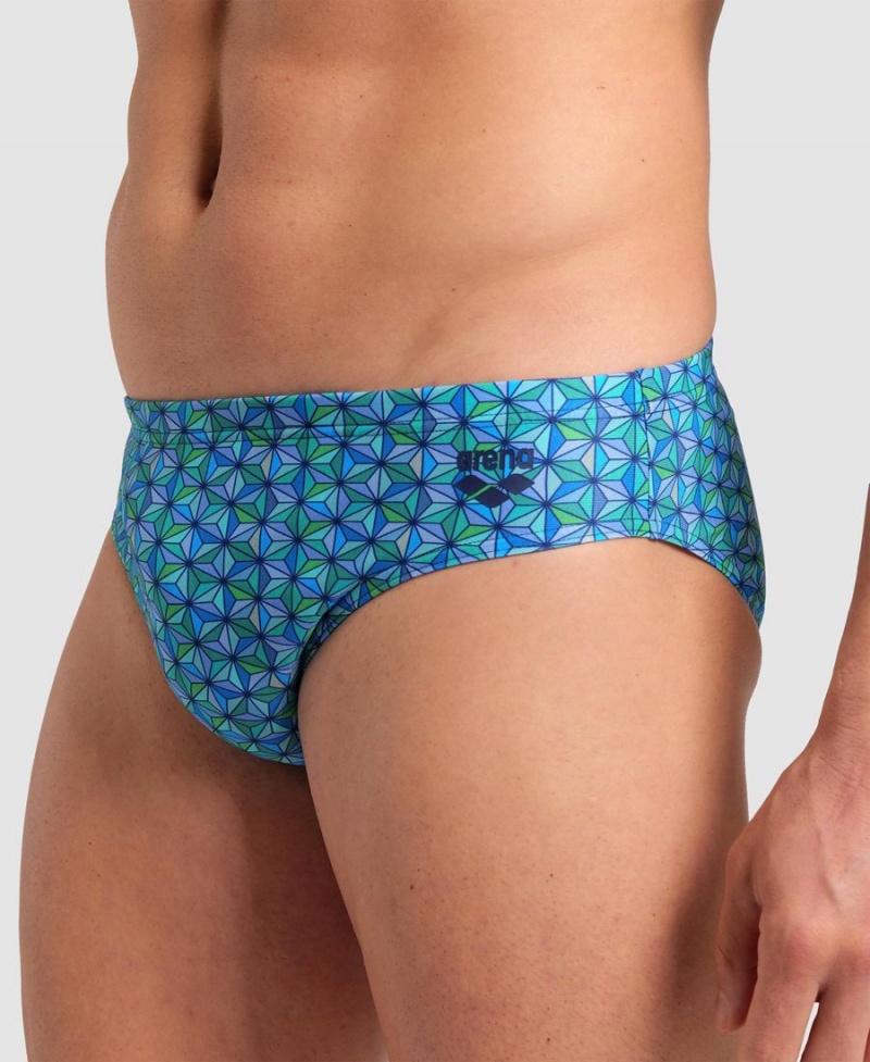 Slip de Bain Arena Starfish Turquoise Multicolore Homme | NZT-25903166