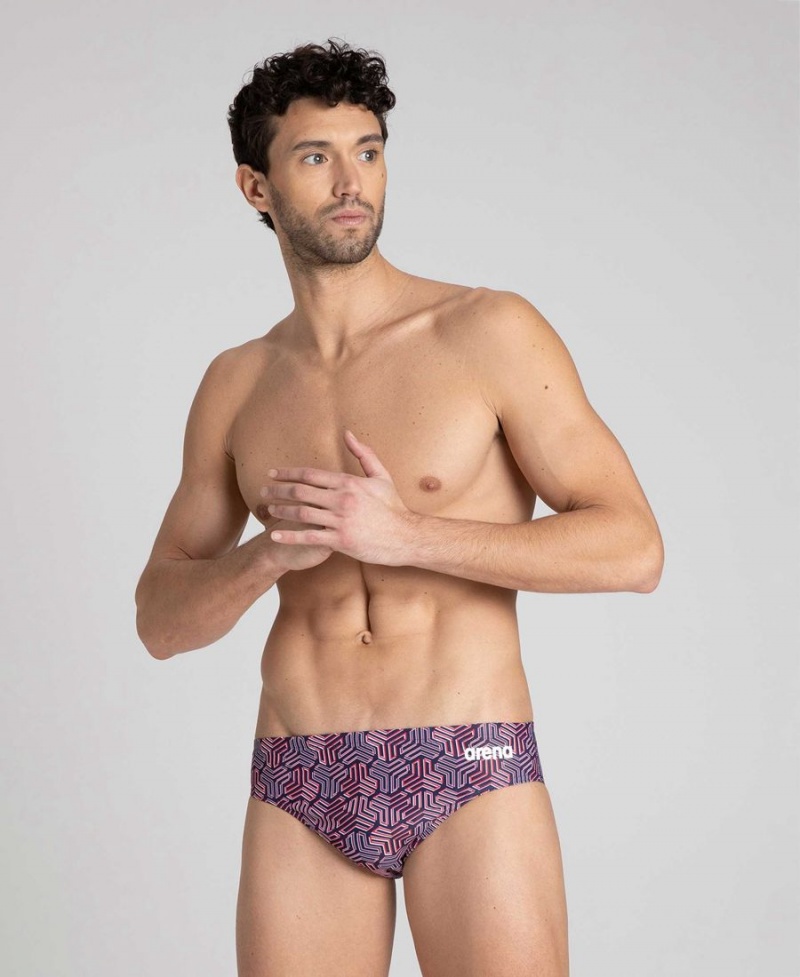 Slip de Bain Arena Kikko Bleu Marine Rouge Homme | RRX-54349432