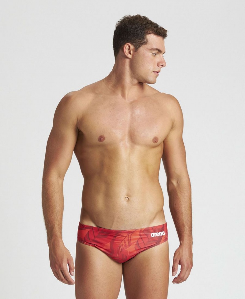 Slip de Bain Arena Tropicals Rouge Multicolore Homme | EIU-52377459