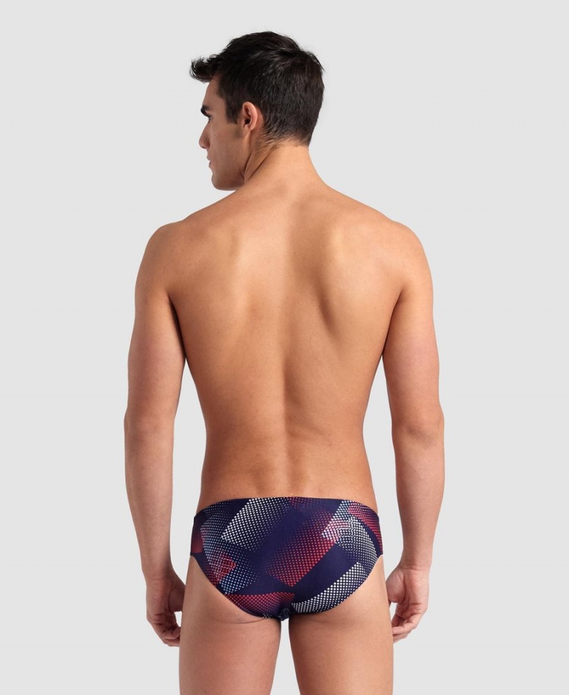 Slip de Bain Arena Halftone Rouge Blanche Bleu Homme | CIA-90572448