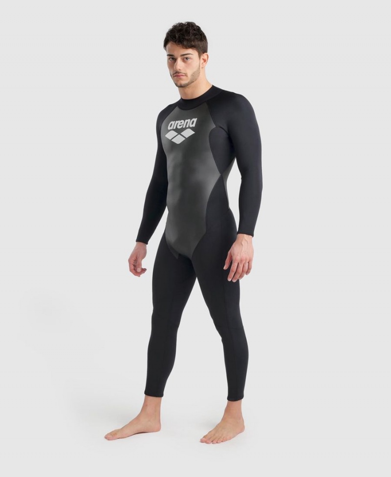 Combinaison Natation Arena Explorer Full Noir Blanche Homme | FZH-74962509