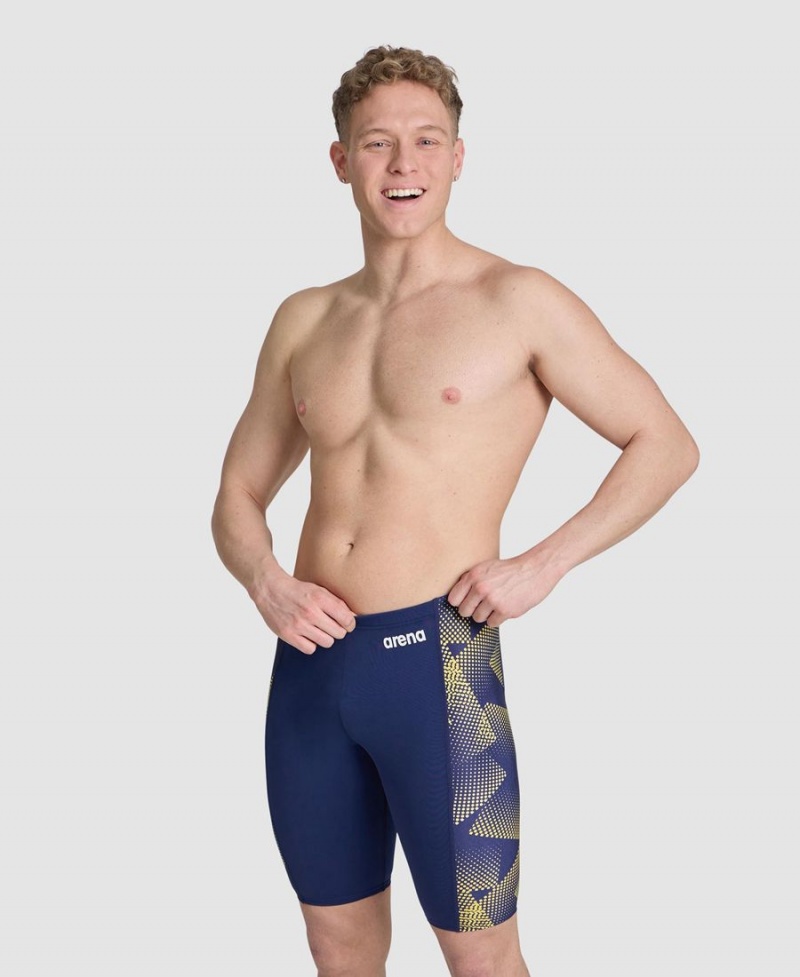 Jammer Arena Halftone Bleu Marine Jaune Homme | ZGP-07182166