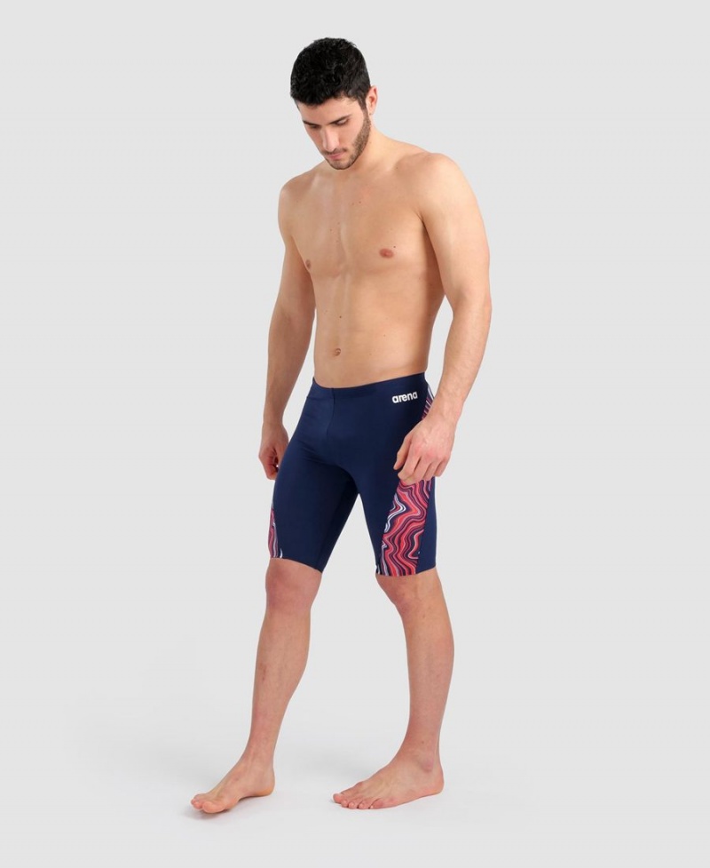 Jammer Arena Marbled Bleu Marine Rouge Multicolore Homme | USA-29470700