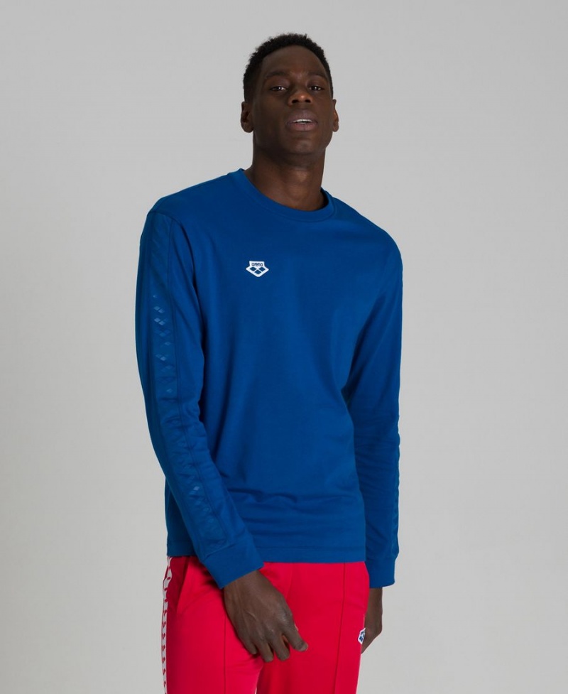 T-Shirt Arena Long Sleeve Team Bleu Homme | HHW-89412139