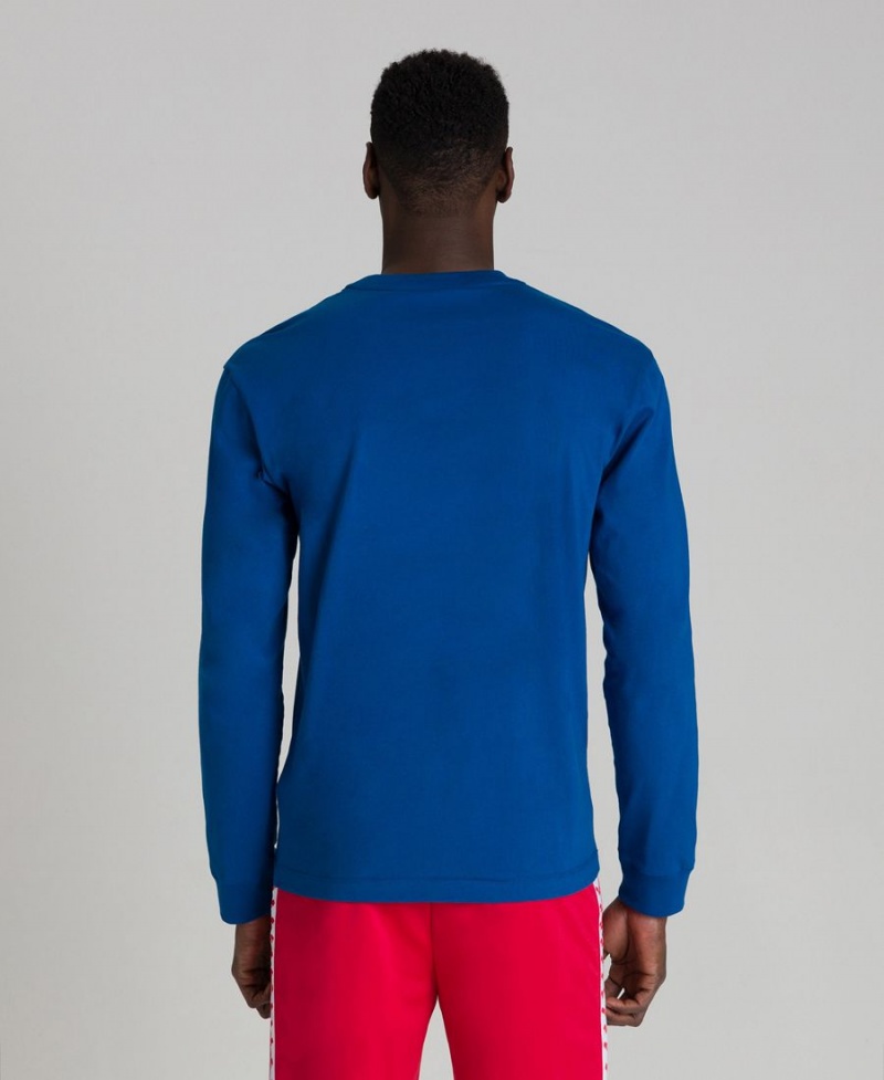 T-Shirt Arena Long Sleeve Team Bleu Homme | HHW-89412139