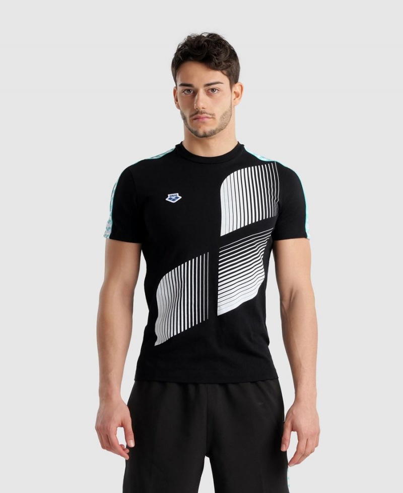 T-Shirt Arena Diamonds Noir Blanche Homme | WMA-98686758