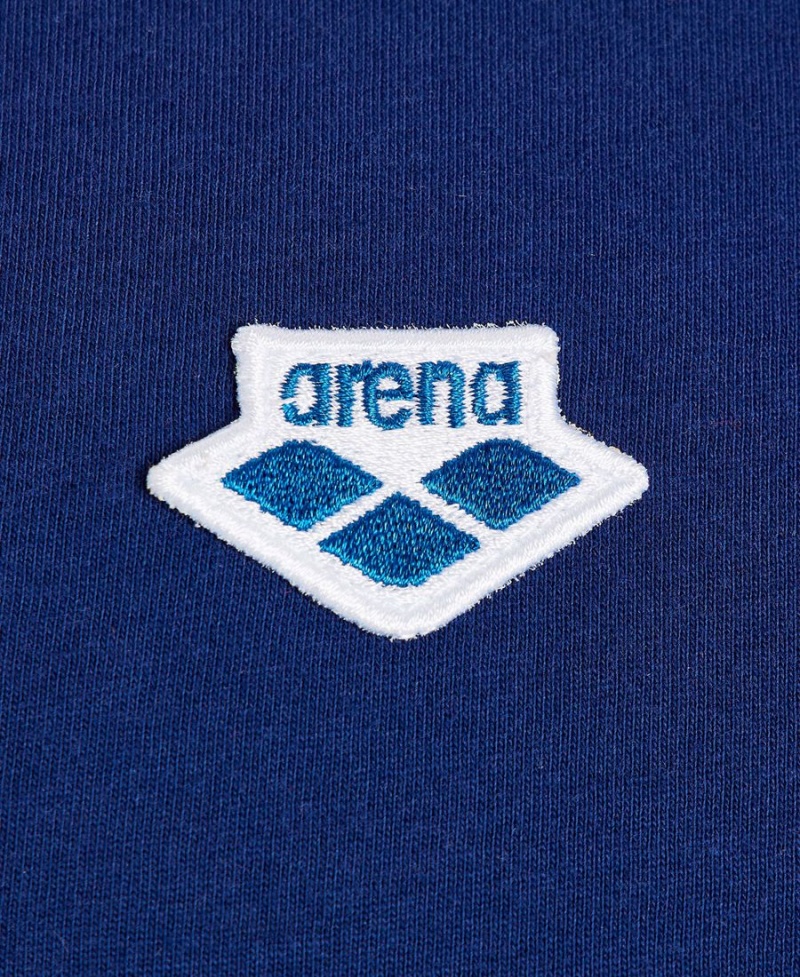 T-Shirt Arena Team US Bleu Marine Blanche Homme | QXQ-10686000