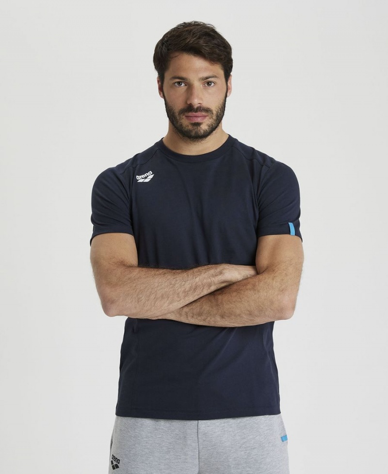 T-Shirt Arena Team Panel Bleu Marine Homme | NDL-83986528