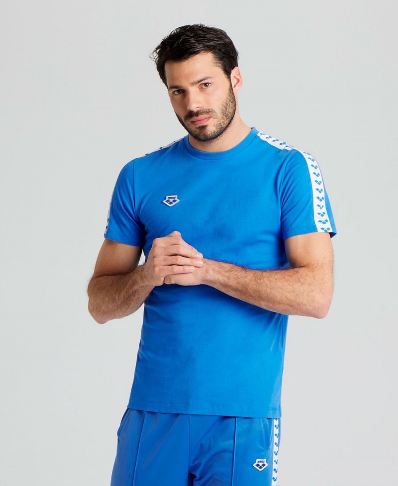 T-Shirt Arena Team US Bleu Blanche Homme | CJS-31544441