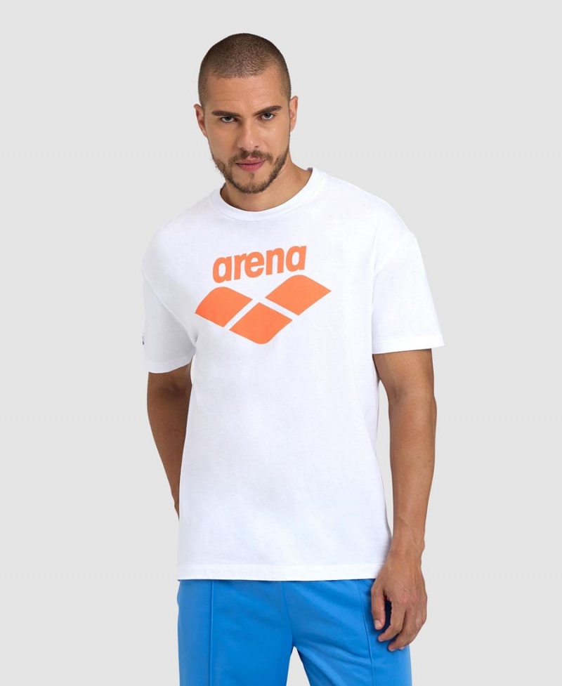 T-Shirt Arena Icons Blanche Homme | IUS-81324205