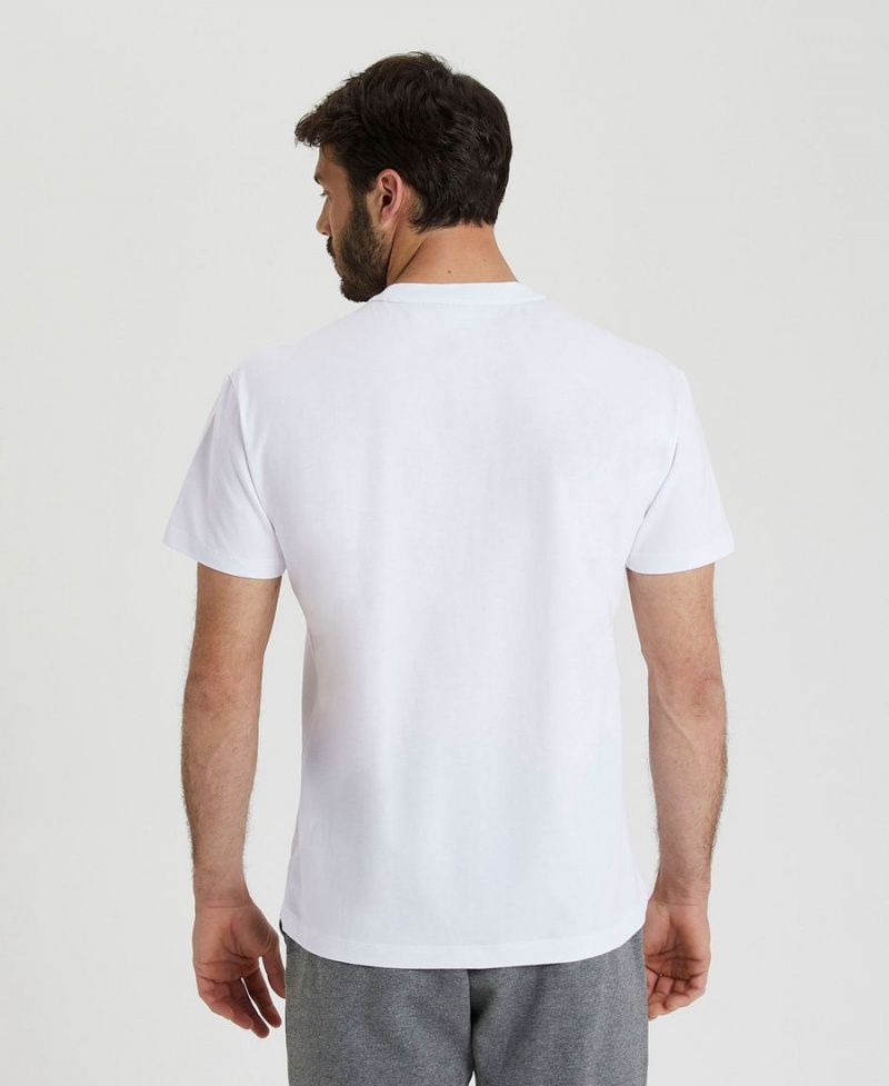 T-Shirt Arena Uni Blanche Homme | NNU-84582705