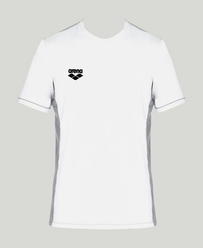 T-Shirt Arena Team Line Tech Corta Sleeve Blanche Homme | BEO-68779390