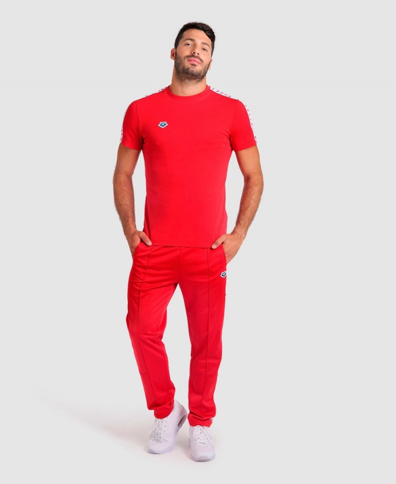 T-Shirt Arena Team US Rouge Blanche Homme | JEQ-62767222