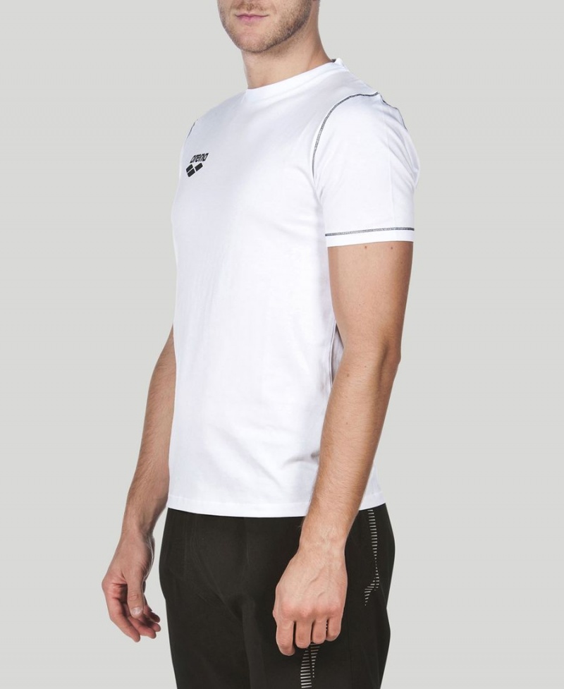 T-Shirt Arena Team Line Corta Sleeve Blanche Homme | FRP-92265453