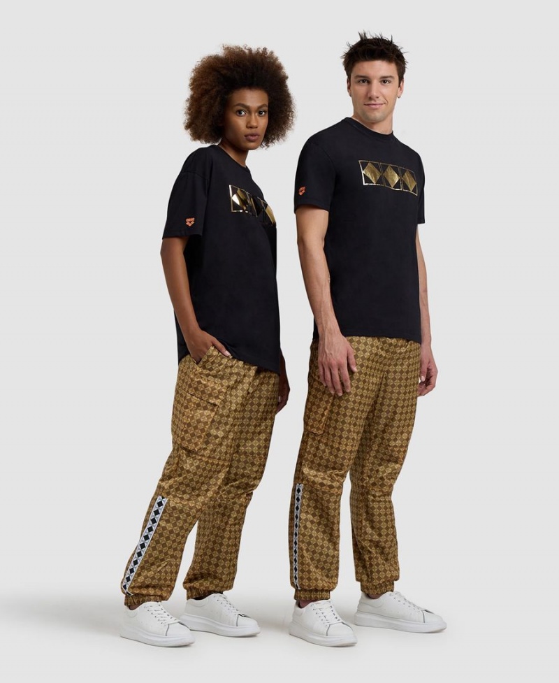 T-Shirt Arena 50th Anniversary Gold Noir Homme | GFS-37866496