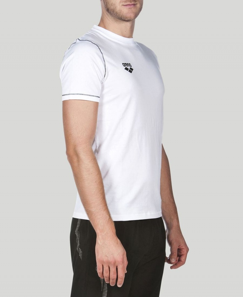 T-Shirt Arena Team Line Corta Sleeve Blanche Homme | FRP-92265453