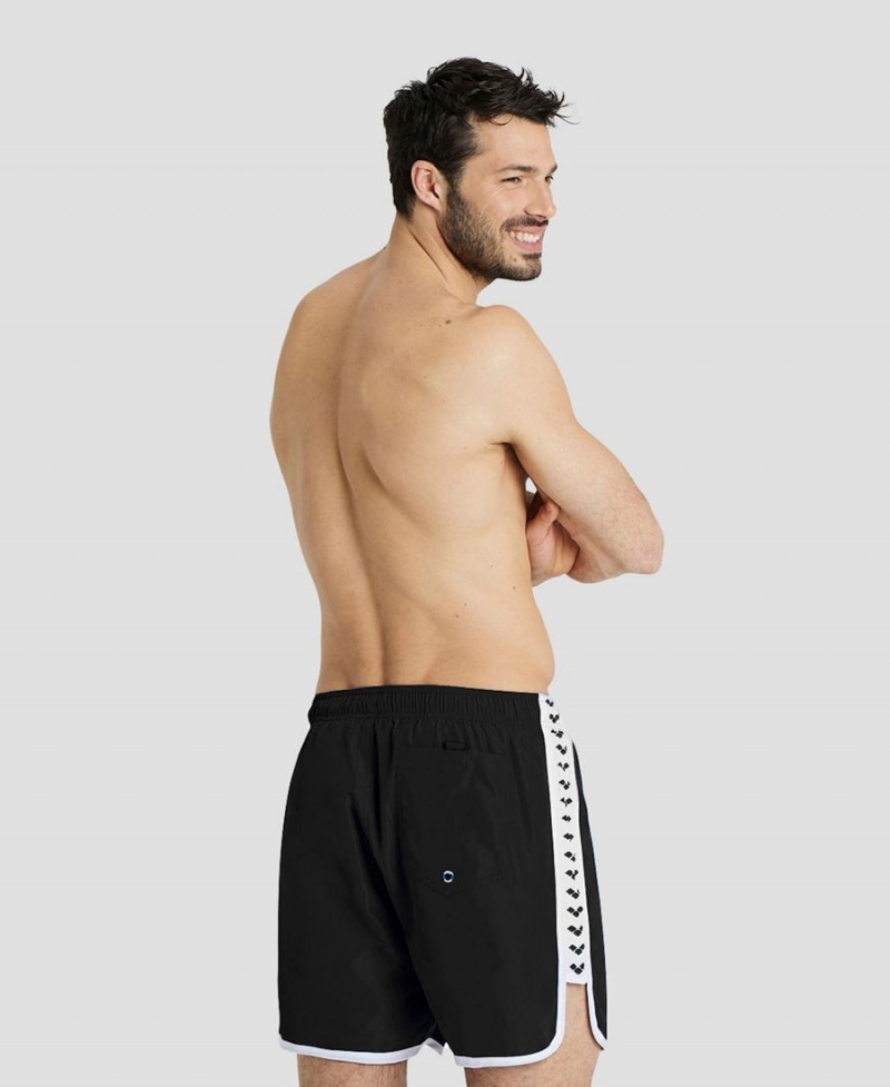 Short Arena Icons Team Stripe Noir Blanche Homme | DQX-61205774