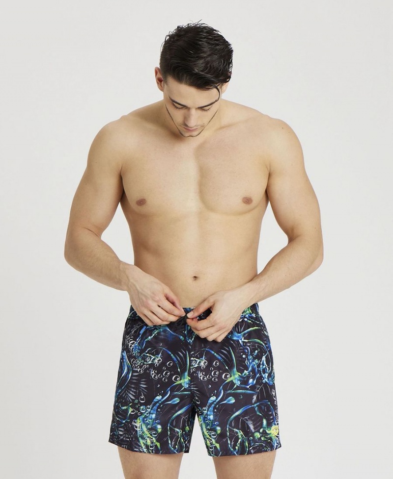 Short Arena Allover Beach Noir Multicolore Homme | WFU-23027996