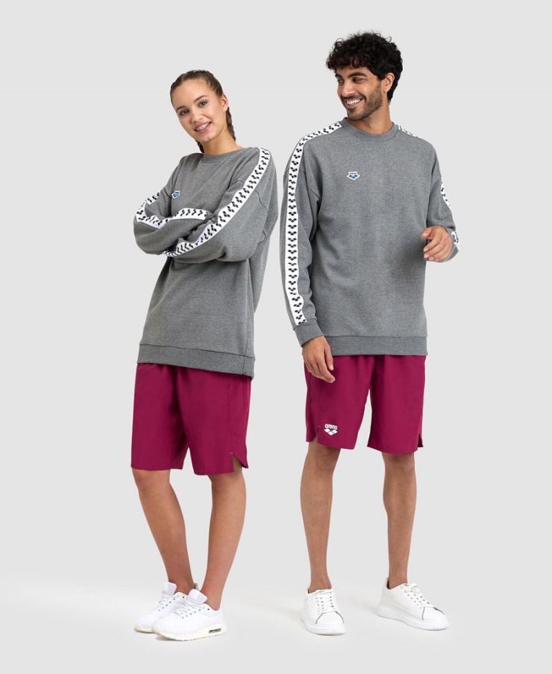 Sweatshirt Arena Oversized Team Grise Blanche Homme | IMK-51203021