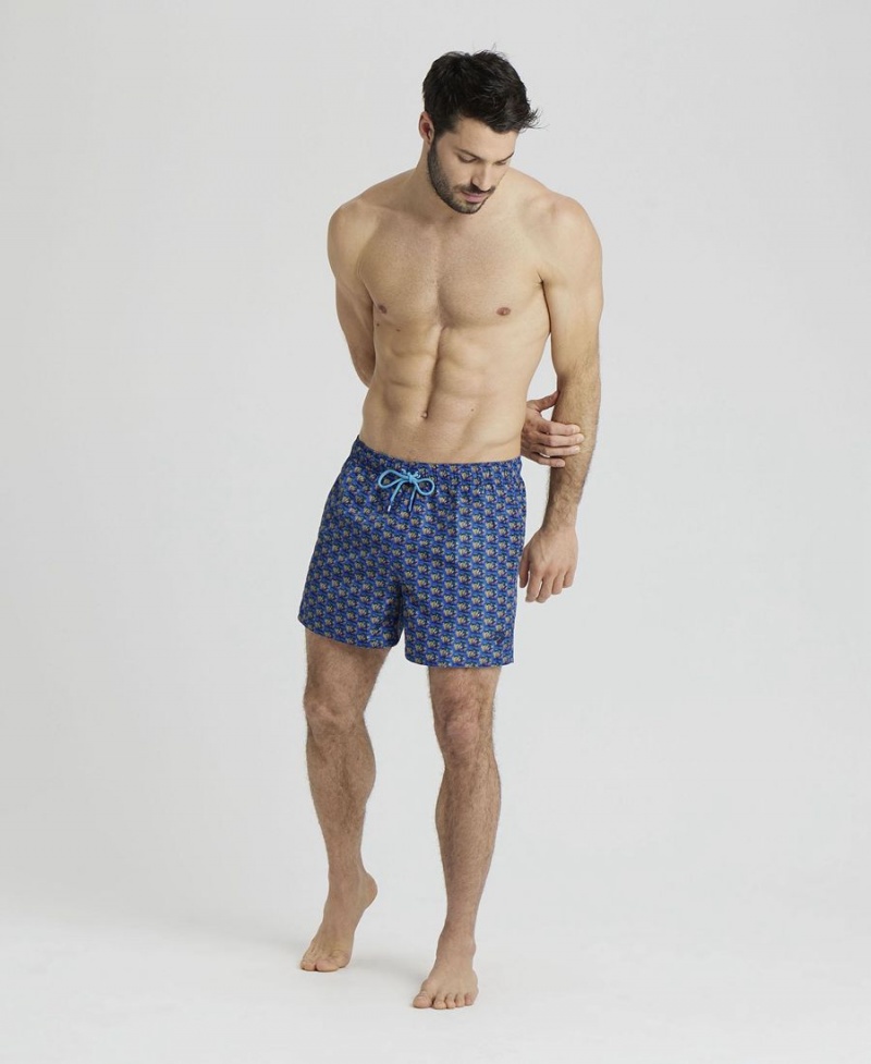 Short Arena Allover Beach Bleu Marine Multicolore Homme | WOQ-48844309