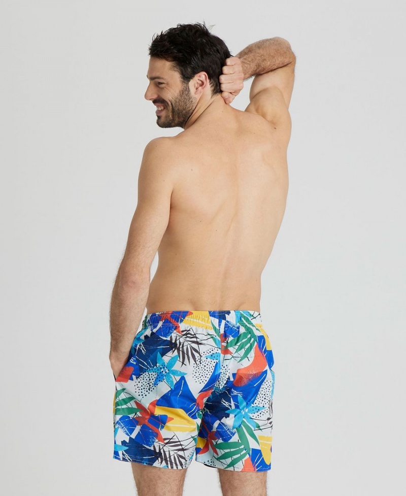 Short Arena Allover Print Beach Blanche Multicolore Homme | CGF-69169369