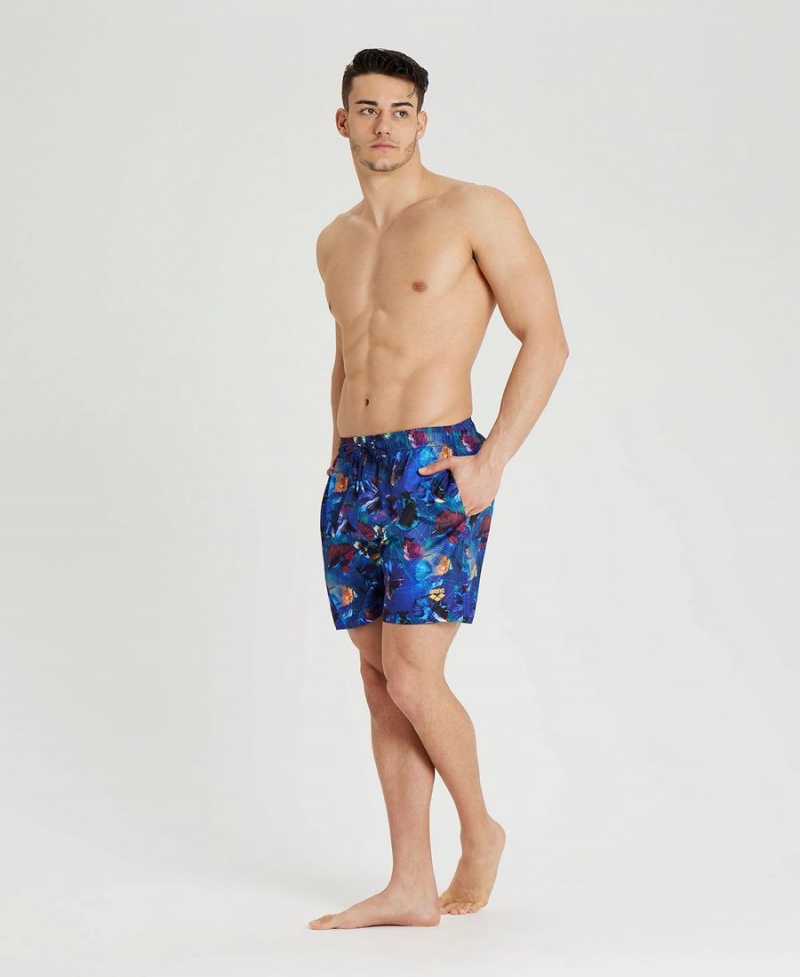 Short Arena Allover Print Beach Noir Multicolore Homme | DXQ-59187759