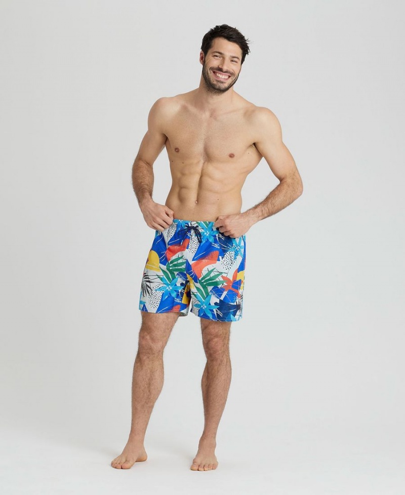 Short Arena Allover Print Beach Blanche Multicolore Homme | CGF-69169369