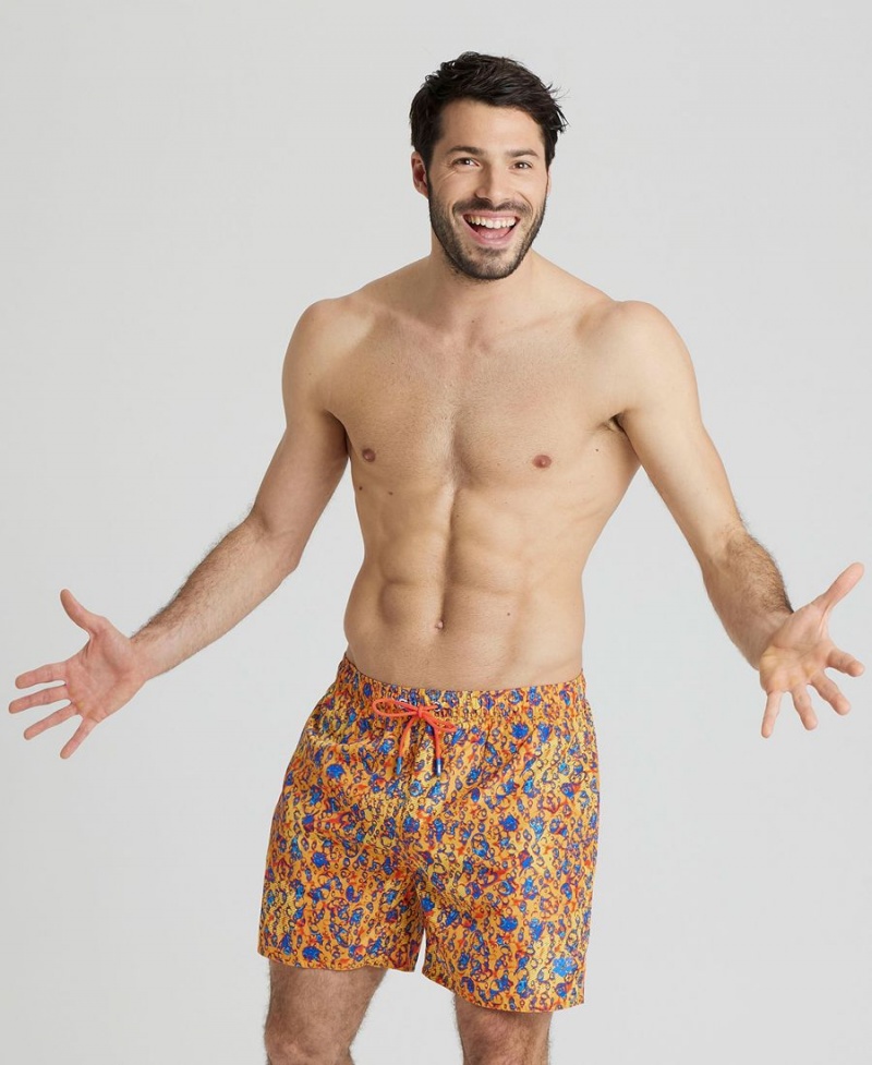 Short Arena Allover Print Beach Jaune Multicolore Homme | AEZ-07063806