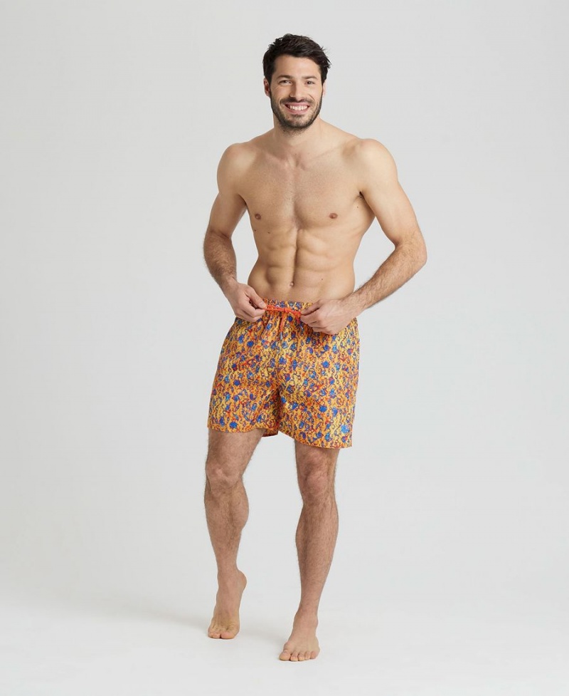 Short Arena Allover Print Beach Jaune Multicolore Homme | AEZ-07063806