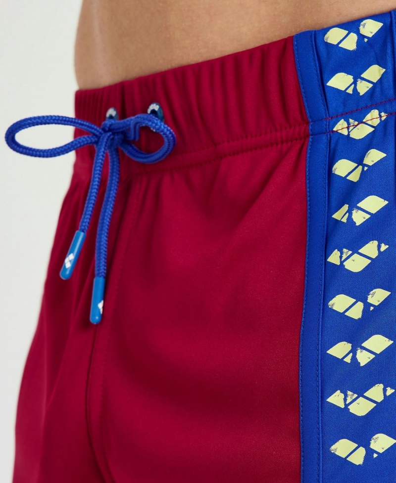 Short Arena Icons Beach Bermuda Bordeaux Bleu Homme | FAU-43935047