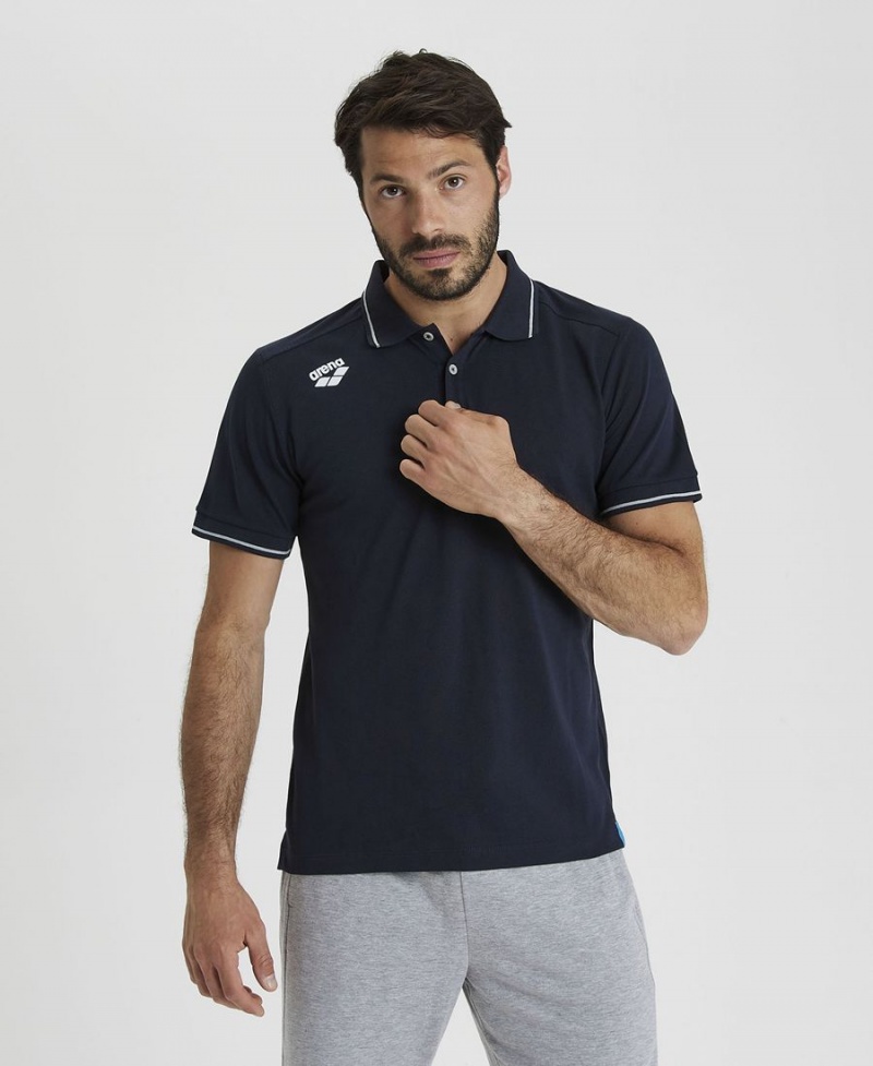 Polo Arena Team Solid Bleu Marine Homme | AII-65161621