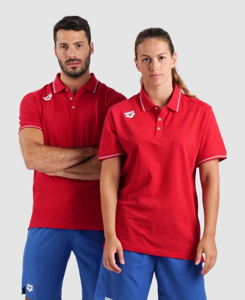 Polo Arena Team Solid Rouge Homme | DCA-33410289