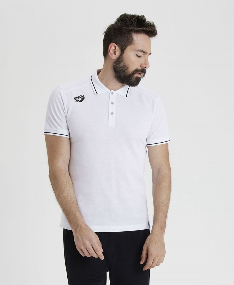 Polo Arena Team Solid Blanche Homme | HRD-95136764