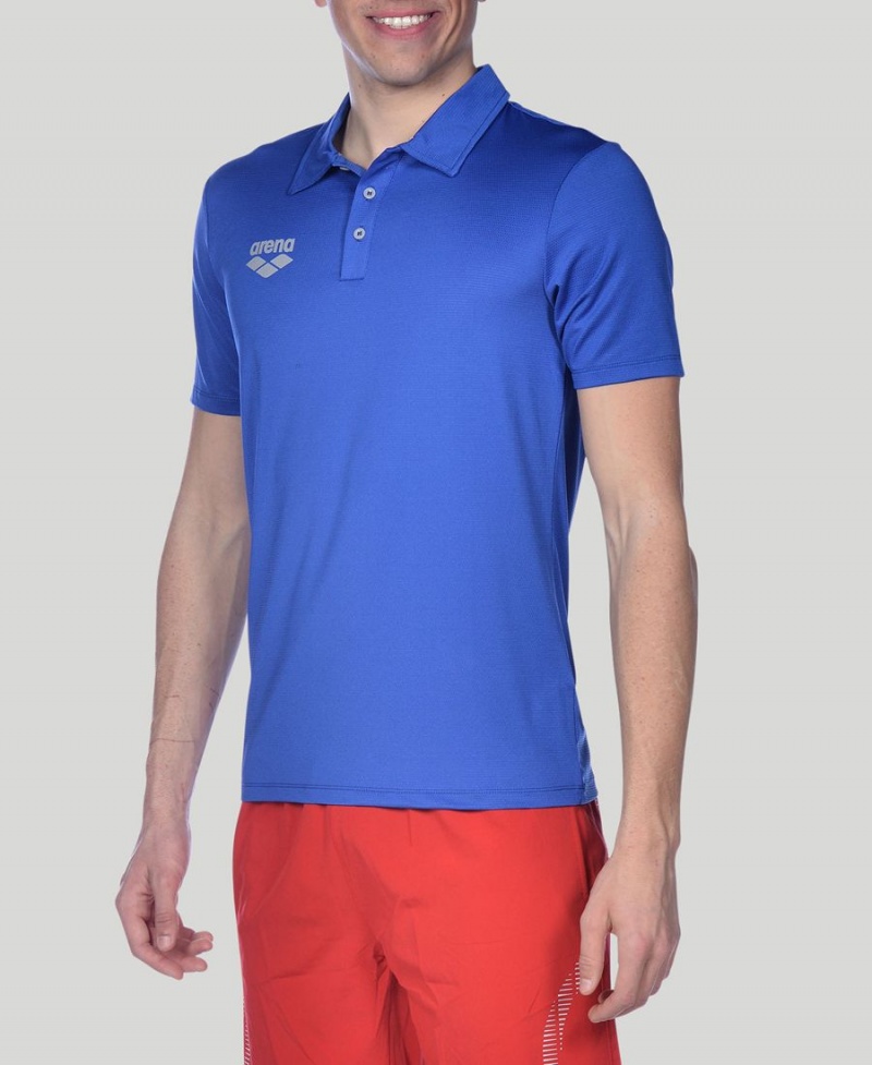 Polo Arena Team Line Tech Corta Sleeve Bleu Homme | SKD-64956987