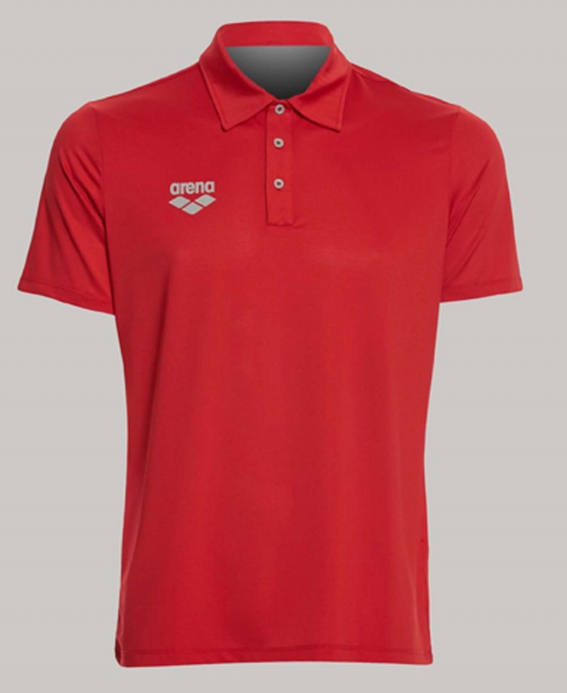 Polo Arena Team Line Tech Corta Sleeve Rouge Homme | DGX-84473151