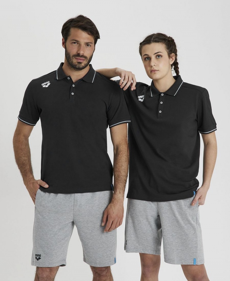 Polo Arena Team Solid Noir Homme | XJW-19814502