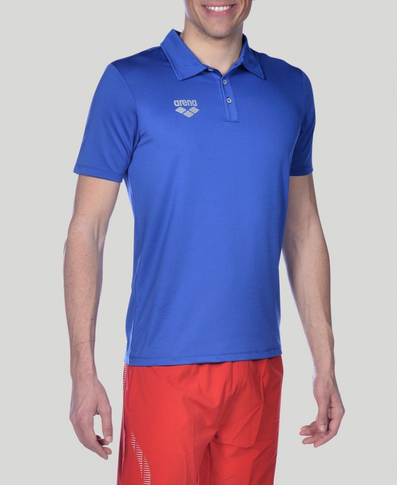 Polo Arena Team Line Tech Corta Sleeve Bleu Homme | SKD-64956987