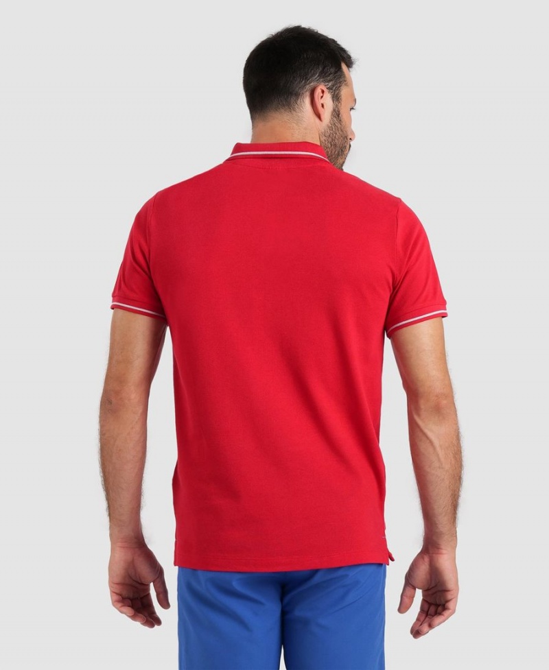 Polo Arena Team Solid Rouge Homme | DCA-33410289