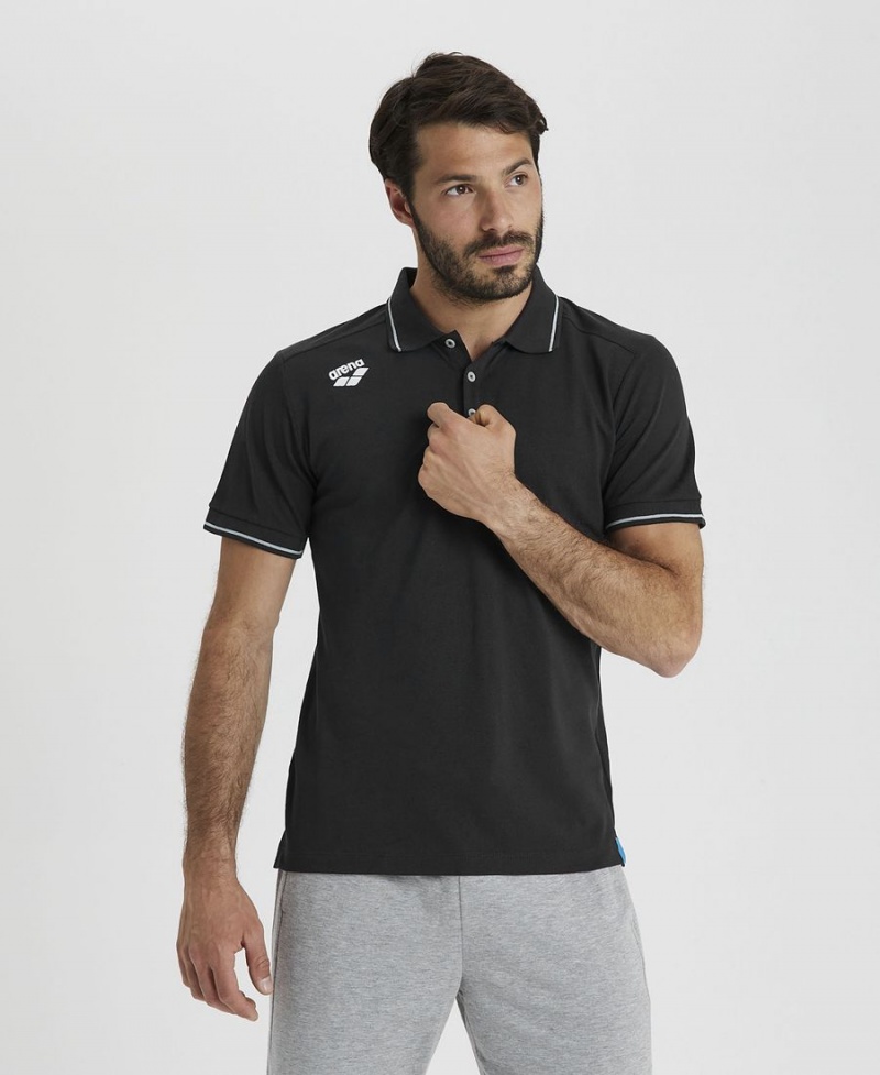 Polo Arena Team Solid Noir Homme | XJW-19814502