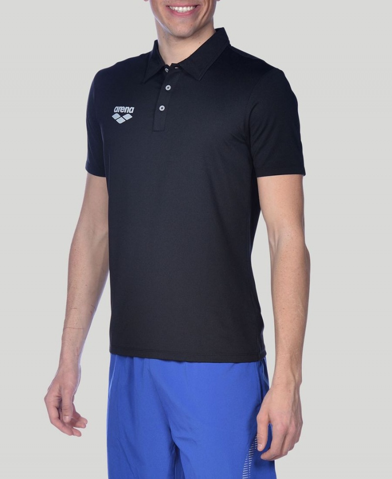 Polo Arena Team Line Tech Corta Sleeve Noir Homme | KRI-13335203