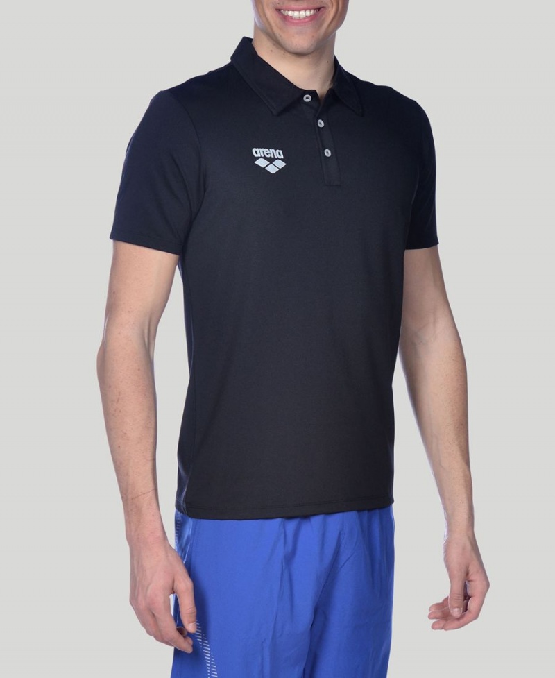 Polo Arena Team Line Tech Corta Sleeve Noir Homme | KRI-13335203