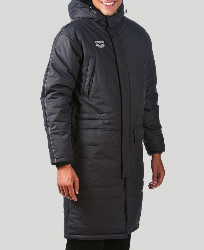 Veste Arena Team Line Parka Grise Homme | TCU-44120837